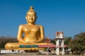 The huge golden Buddha at khao kiaw temple Royalty Free Stock Photo