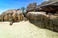 Huge granite rocks in world famous Anse Source d\'Argent