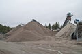 Huge gravel piles at brekke quarries, piles 4 Royalty Free Stock Photo