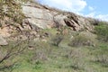 Huge gray granite rocks, national nature reserve Royalty Free Stock Photo