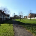 A huge green public space in the Poundbury newtown