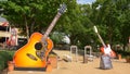 Huge guitars at the entry of Grand Ole Opry in Nashville - NASHVILLE, UNITED STATES - JUNE 17, 2019