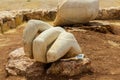 Huge hand of Hercules, one of the Amman Citadel excavations in Jordan Royalty Free Stock Photo