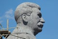 Huge head of Soviet dictator Joseph Stalin