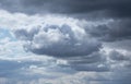 Huge heavy thunderclouds in sky before a thunderstorm, sky background