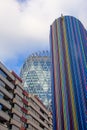 Modern highrise buildings of La Defense, paris, french