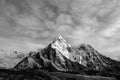 Huge Himalayan mountain amadablam with a glaciers in Nepal