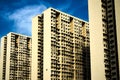 Huge housing complex with three blocks of two rows each