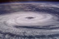 Huge hurricane eye. Royalty Free Stock Photo