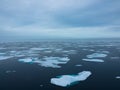 Huge ice floes in the Artic Ocean in the North Pole region. Concept for climate change, global warming, north pole, cold nature.