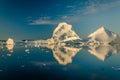 Huge icebergs floating in the Ilulissat Icefjord, Greenland