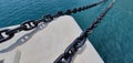 Huge Iron Chain Used to Anchor Boat or Ships