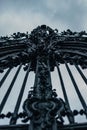 Huge iron gate and entrance to the garden of the baroque residence in WÃÂ¼rzburg, Germany