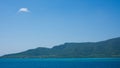 A huge island karimun jawa in central java indonesia with tropical weather and green forest mountain as background Royalty Free Stock Photo