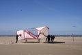 Huge kite on the beach