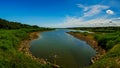 The huge lake extend to the horizon Royalty Free Stock Photo