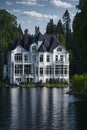 Huge lakeside cottage mansion