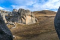 Huge limestone boulders, megalith rock formations in New Zealand