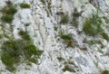 Huge limestone cliffs textures sunny