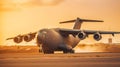 a Huge logistic cargo military plane. Special operations in support of the Air Force in war zones