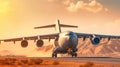 a Huge logistic cargo military plane. Special operations in support of the Air Force in war zones