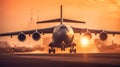 a Huge logistic cargo military plane. Special operations in support of the Air Force in war zones