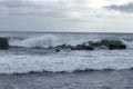 Huge masses of salt water converge and crash into the cliffs, creating dangerous eddies off the Paphos coast in western Cyprus.