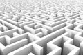 Huge maze structure in grayscales Royalty Free Stock Photo