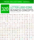 Huge mega collection of letter logo business icons Royalty Free Stock Photo