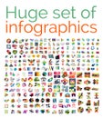 Huge mega set of infographic templates