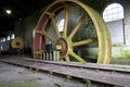 Huge metal part of the funicular system in Paranapiacaba