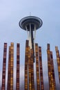 Space Needle and Grass Blades Bamboo Art