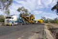 Huge mining dump truck chassis and tray on the highway