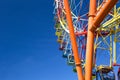 Huge modern colorful bright ferris wheel in an amusement park Royalty Free Stock Photo