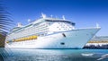 Cruise ship docked in the Caribbean