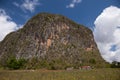 Huge mogote in the valley of Vinales, Cuba