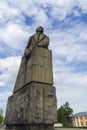 Granite monument to Lenin the leader of world proletariat and revolution