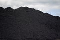 Huge mountain of black coal