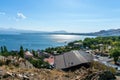 Armenia, Lake Sevan, September 2021. View of the lake and the resort village.