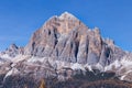 Huge mountain range near Cortina d'Ampezzo Royalty Free Stock Photo