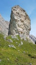 Huge mountain rock in Trentino region in italy