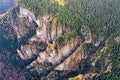Huge mountain rocks, up view