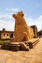 Huge Nandi bull at the entrance, Brihadisvara Temple, Gangaikondacholapuram, Tamil Nadu