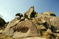 Huge natural Stone Boulders rocks-Idar hills District Sabarkantha Royalty Free Stock Photo