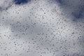 A huge number of mosquitoes against a cloudy sky. Swarm of gnats. The mating season in mosquitoes Royalty Free Stock Photo