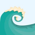 Huge ocean wave for surfing Royalty Free Stock Photo