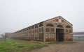 A huge old brick tobacco dryer