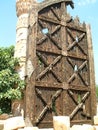 Huge old door to amphitheatre