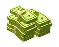 Huge pack money bundle flat icon Bank Economy