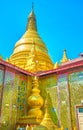 The golden Su Taung Pyae Pagoda in Mandalay, Myanmar